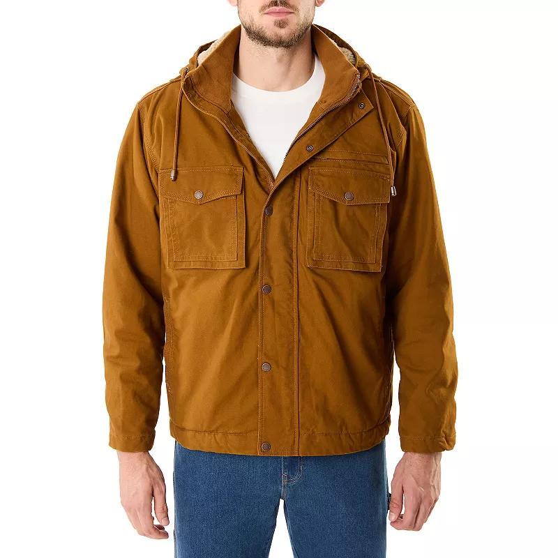 Smiths Workwear Sherpa-Lined Duck Canvas Hooded Work Jacket, Mens Product Image