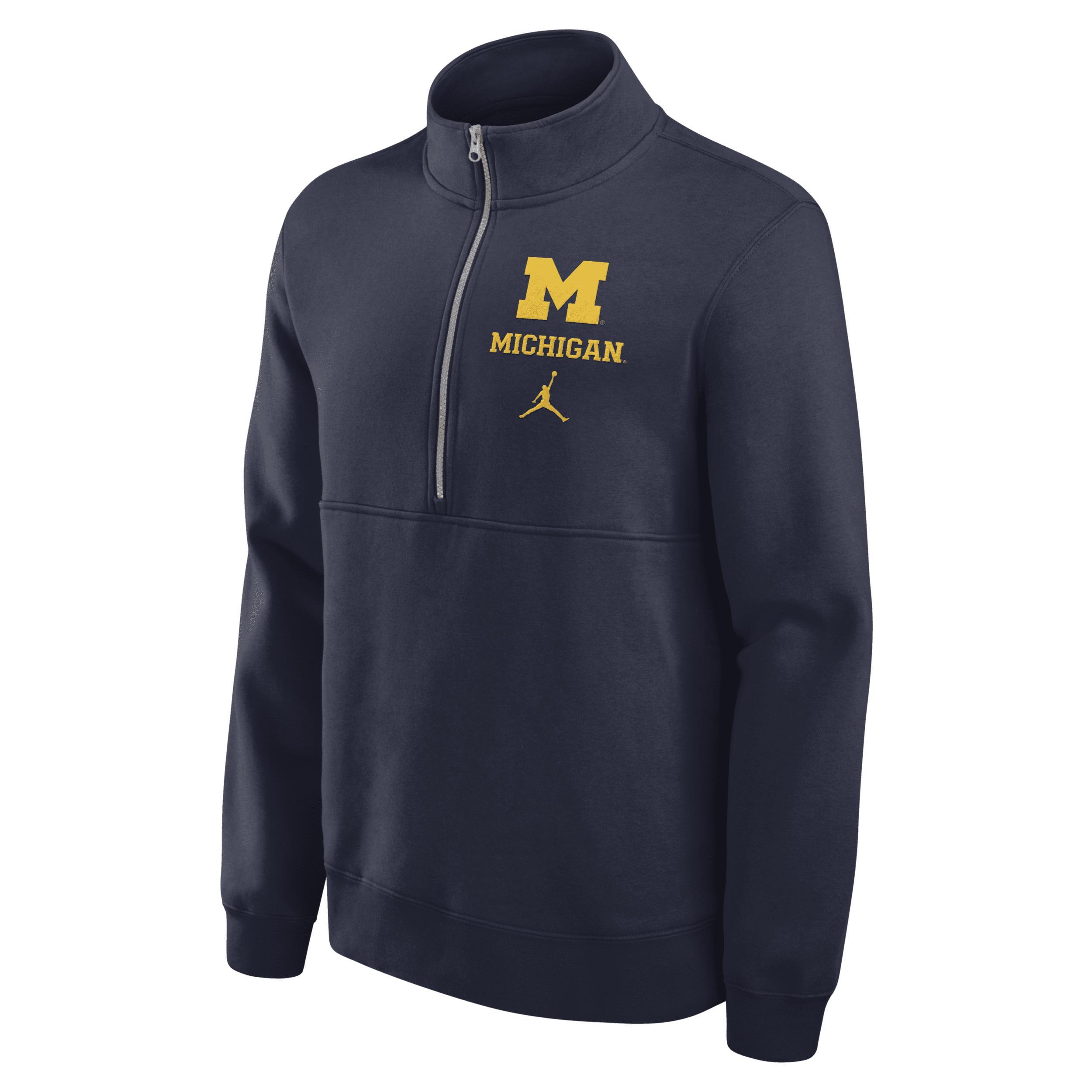 Men's Michigan Wolverines Primetime Club Jordan College 1/2-Zip Crew Product Image