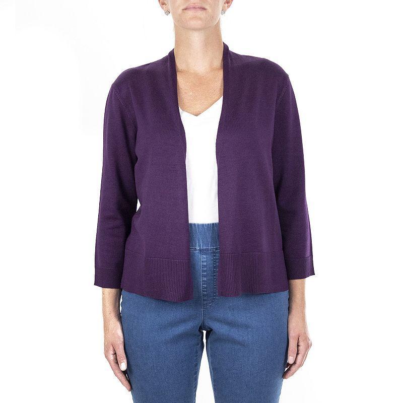 Womens Nina Leonard Classic Open-Front Bolero Cardigan Product Image