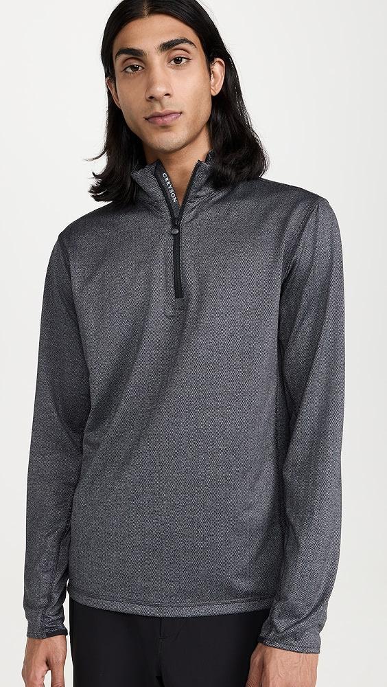 Greyson Tate Herringbone Mock Neck Quarter Zip | Shopbop Product Image