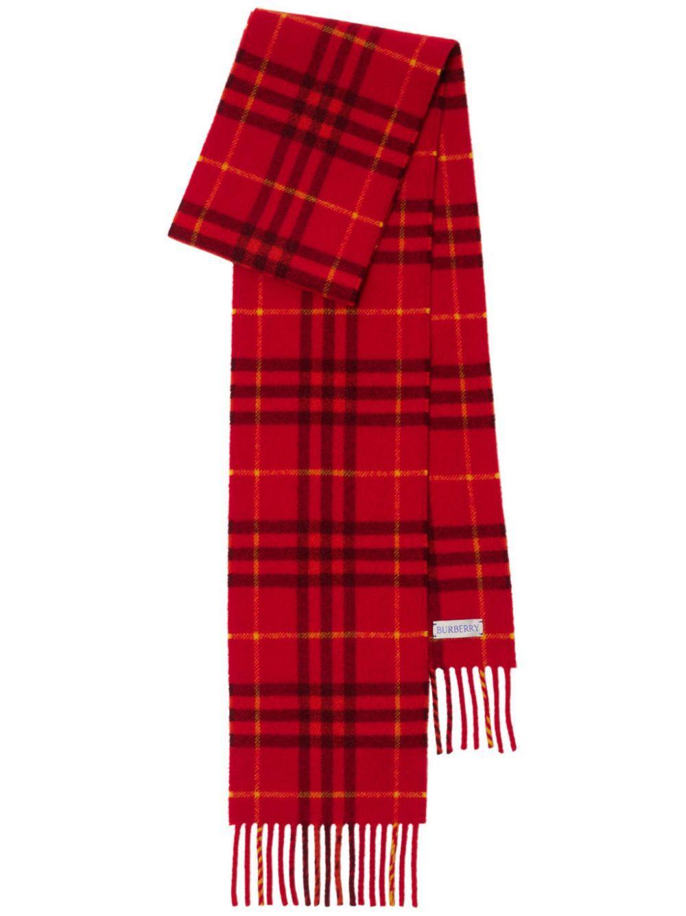 checked cashmere scarf product image