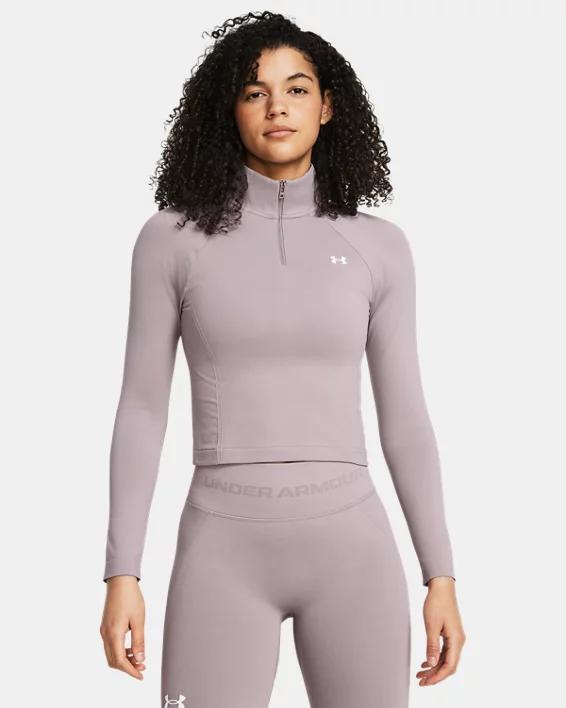 Women's UA Vanish Seamless ¼ Zip Crop Product Image