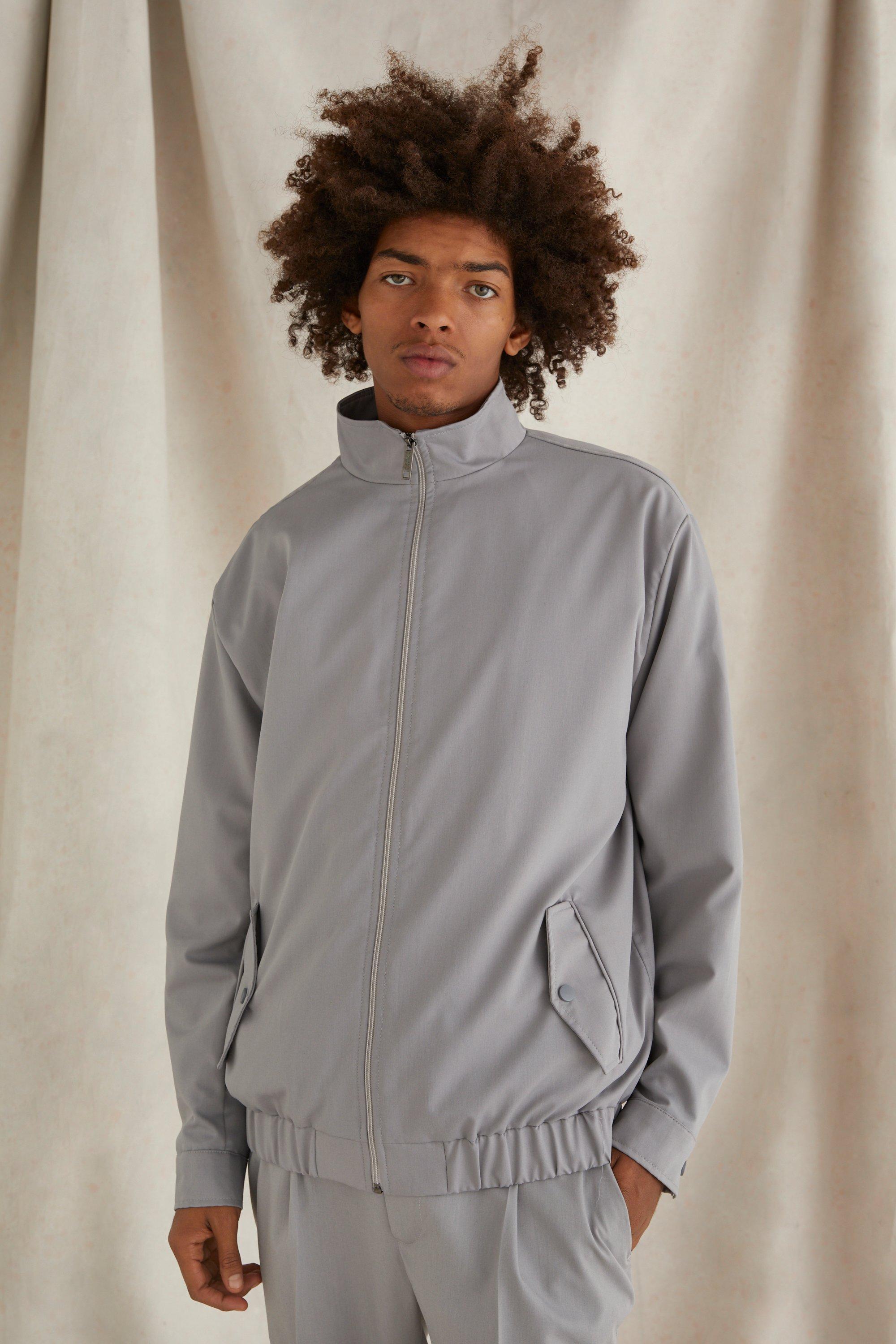 Oversized Funnel Neck Tailored Jacket | boohooMAN USA Product Image