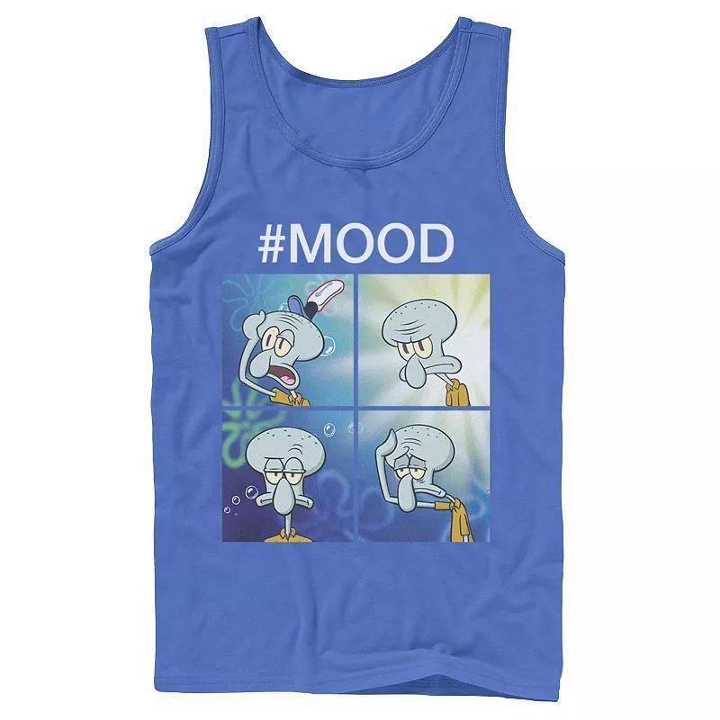 Mens Nickelodeon SpongeBob SquarePants Squidward Mood Tank Top Grey Product Image