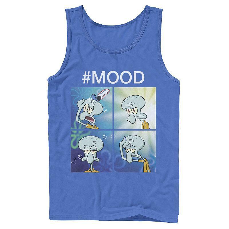 Mens Nickelodeon SpongeBob SquarePants Squidward Mood Tank Top Grey Product Image