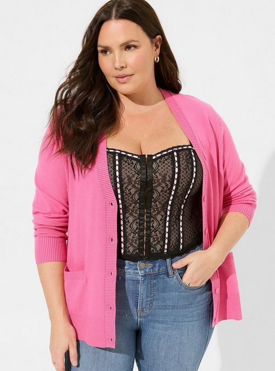 Everyday Soft V-Neck Pocket Cardigan Sweater Product Image