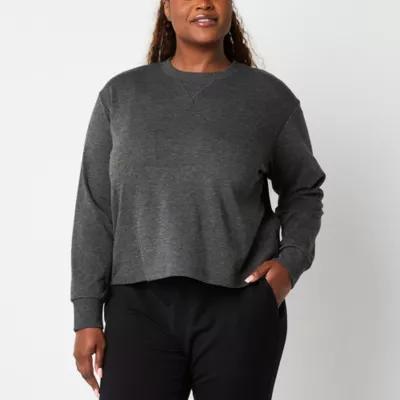 Stylus Plus Womens Crew Neck Long Sleeve Sweatshirt Product Image