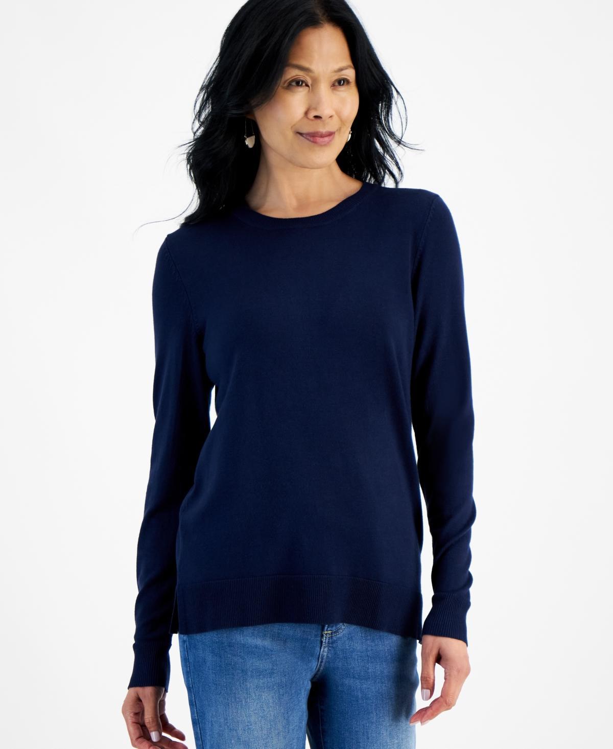 Style & Co Womens Long Sleeve Crewneck Sweater, Created for Macys Product Image