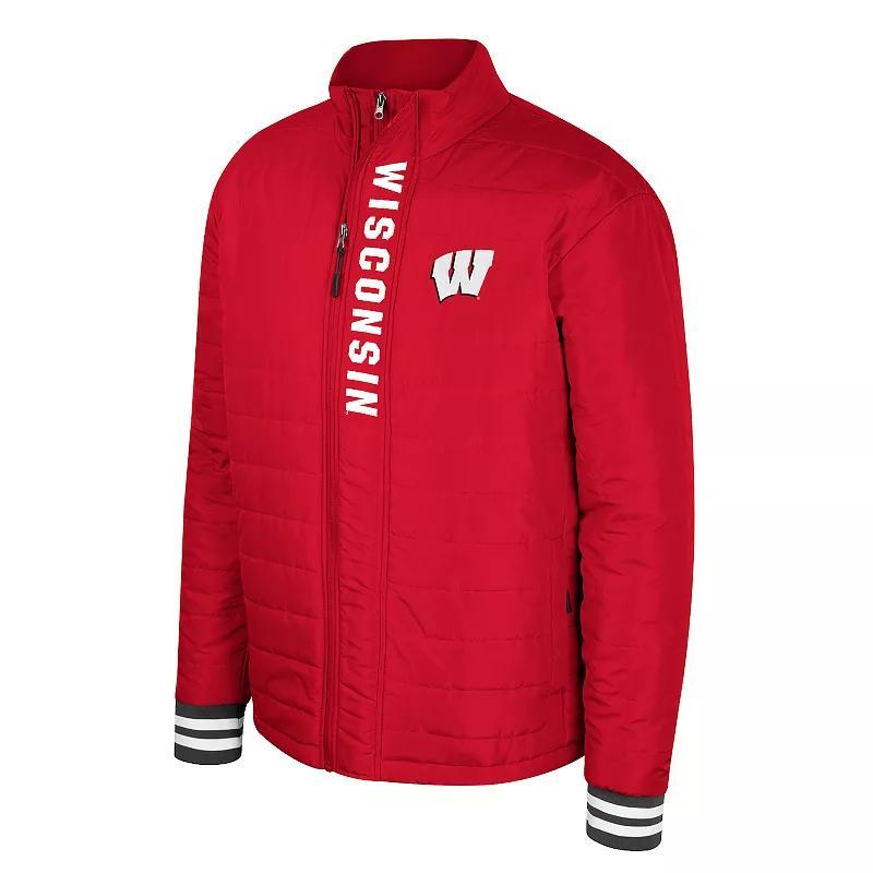 Mens Wisconsin Badgers Never Stop Full Zip Puffer Jacket Product Image