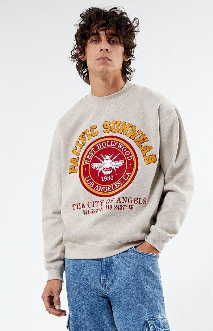 Men's Pacific Sunwear Chenille Crew Neck Sweatshirt Product Image