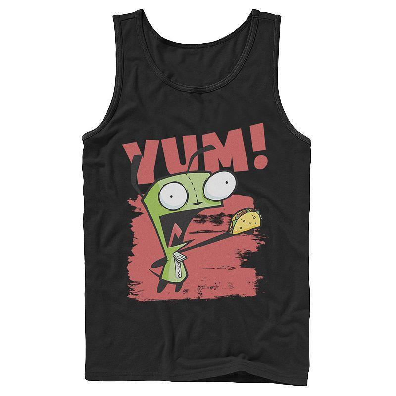 Mens Nickelodeon Invader Zim Gir Screaming Yum! Taco Portrait Graphic Graphic Tank Top Product Image