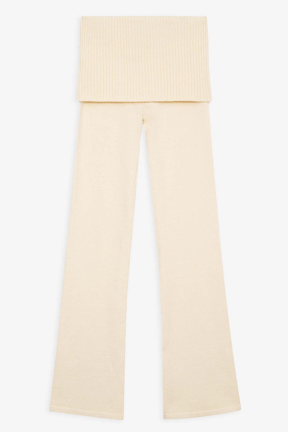 Mason Cloud Knit Flare Pant - French Vanilla Product Image