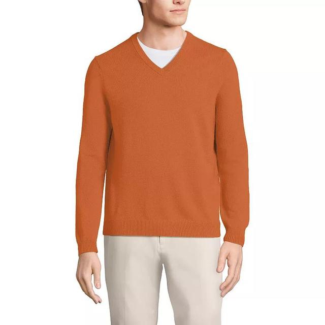 Mens Lands End Fine-Gauge Cashmere V-neck Sweater Product Image