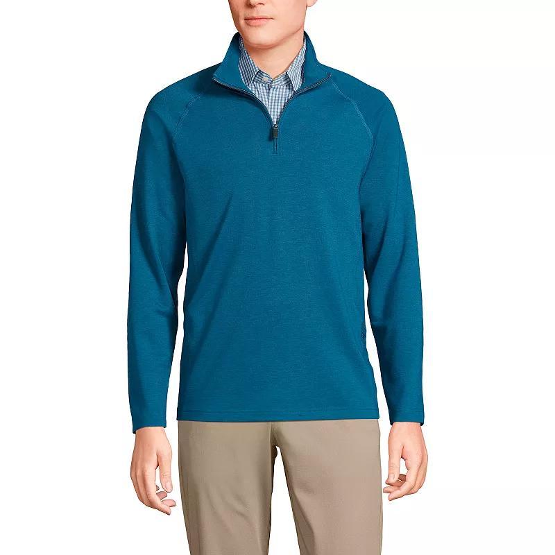 Lands End Mens Long Sleeve Raglan Social Active Quarter Zip Product Image