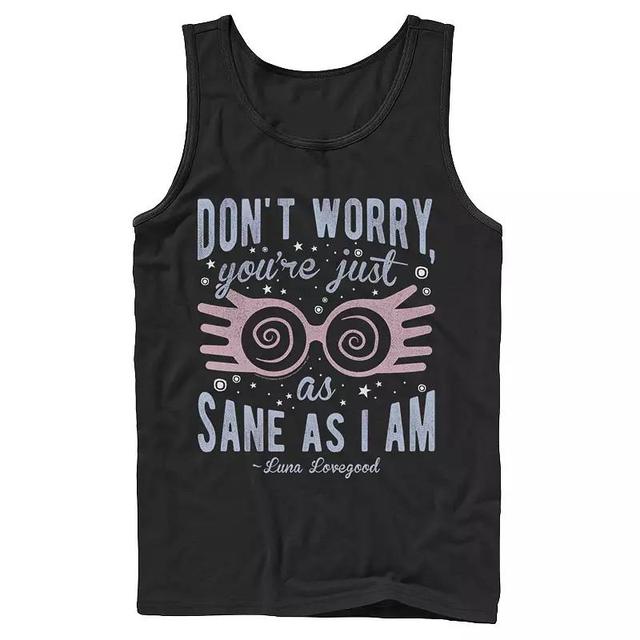 Mens Harry Potter Luna Youre Just As Sane As I Am Quote Tank Top, Mens Product Image