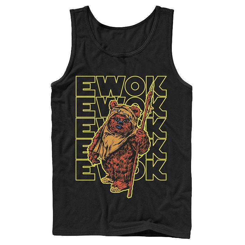 Mens Star Wars Ewok Word Stack Portrait Tank Top Product Image