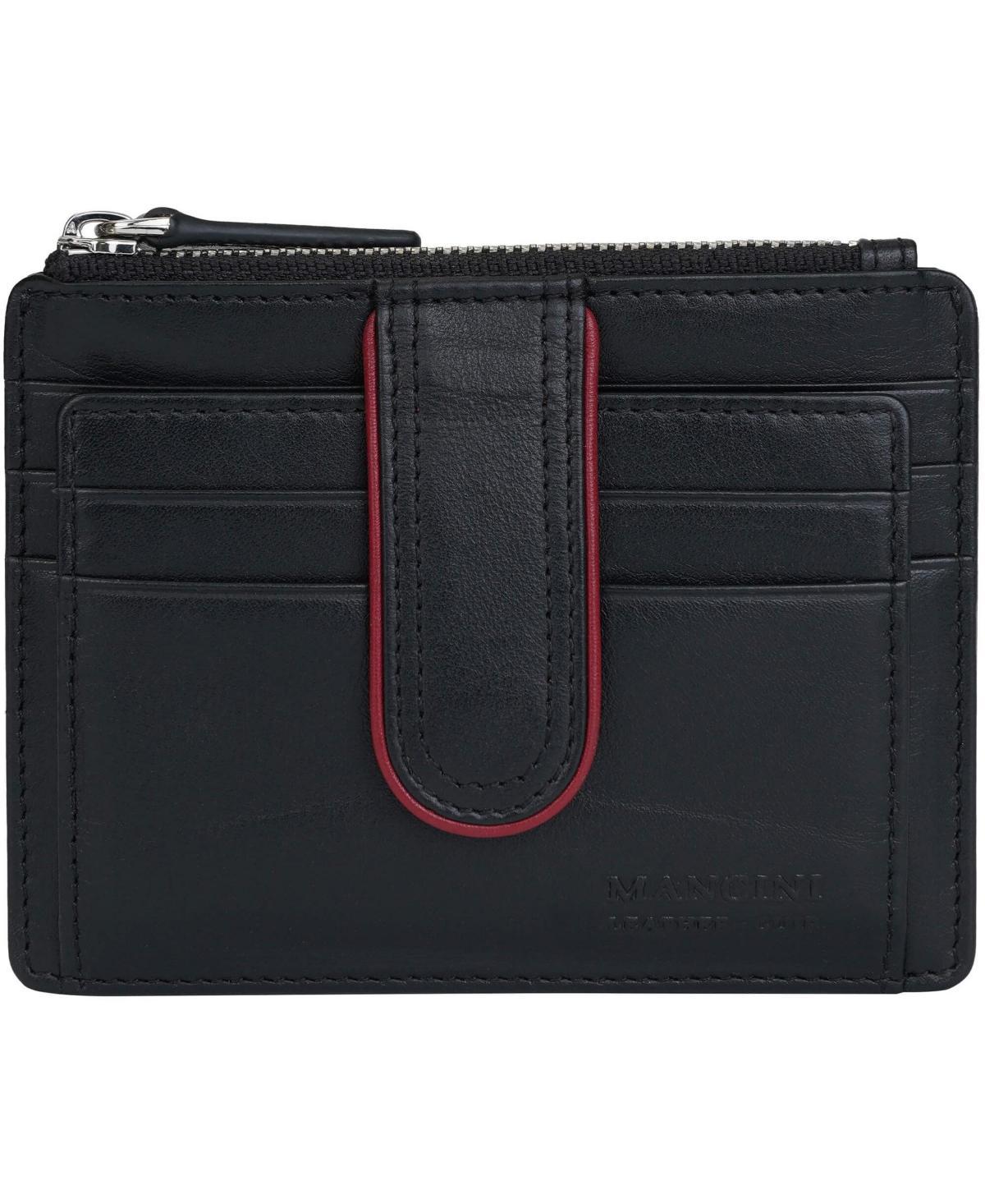 Mancini Womens Sonoma Rfid Secure Card Case Wallet - Red Product Image