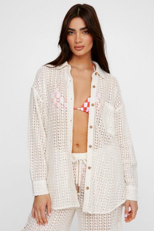 Crochet Oversized Shirt Product Image