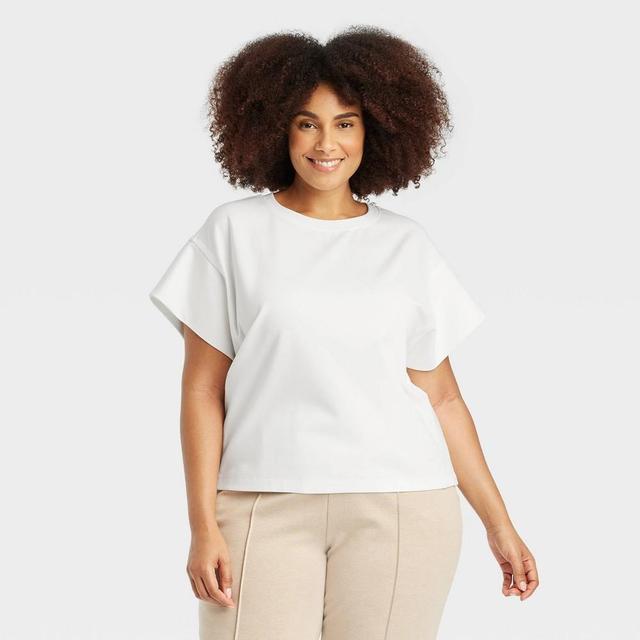 Womens Short Sleeve T-Shirt - A New Day White 4X Product Image