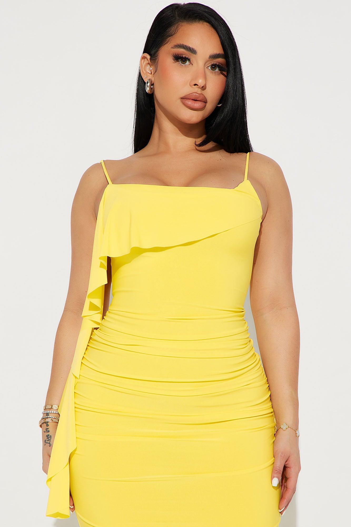 Calling My Name Maxi Dress - Yellow Product Image