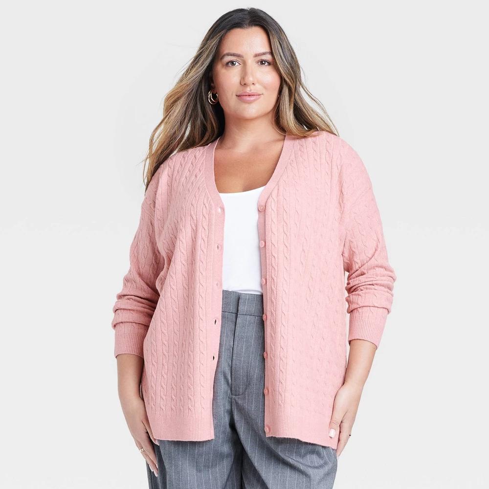 Womens Cable Cardigan - A New Day 3X Product Image