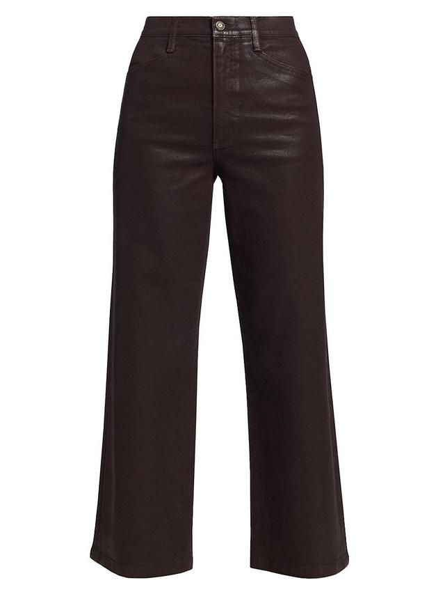 Womens Mischa Wide-Leg Coated Pants Product Image