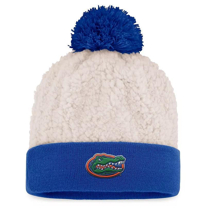 Womens Top of the World Cream Florida Gators Grace Sherpa Cuffed Knit Hat with Pom Product Image