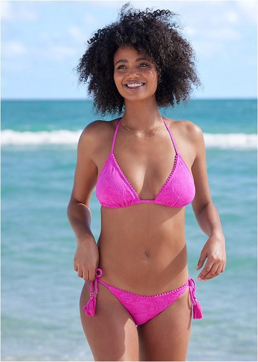 Texture Triangle Bikini Top Product Image