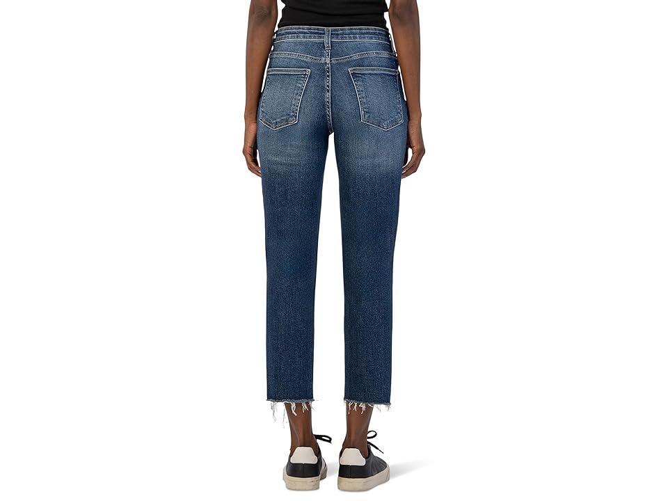 KUT from the Kloth Rachael Fab Ab High Waist Raw Hem Crop Mom Jeans Product Image