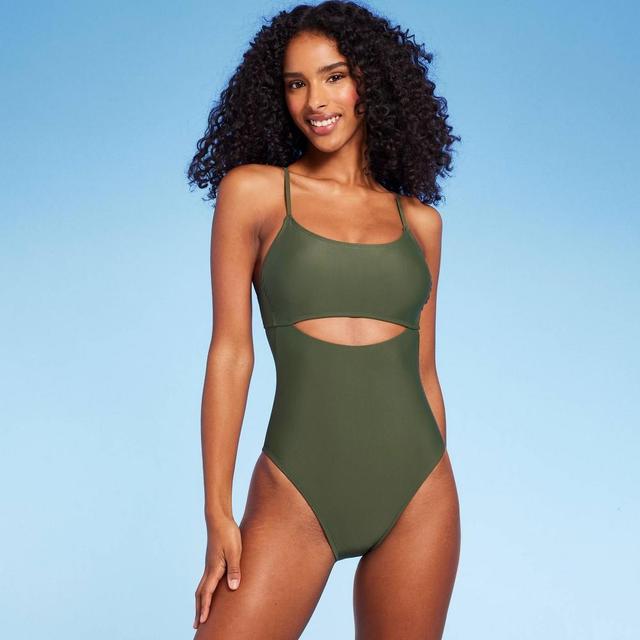 Womens Keyhole One Piece Swimsuit - Shade & Shore Dark Product Image