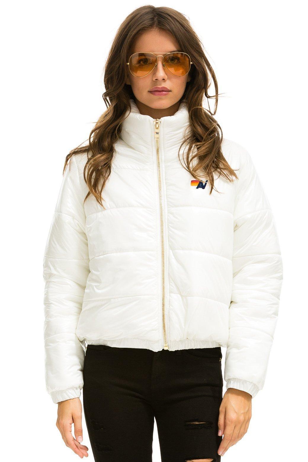 BOLT LUXE APRES PUFFER JACKET - GLOSSY WHITE Female Product Image