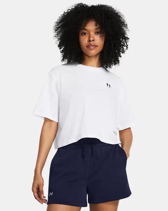 Womens UA Boxy Crop Logo Short Sleeve Product Image