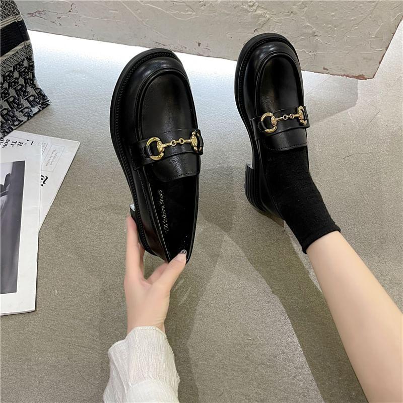 Platform Buckled Loafers Product Image