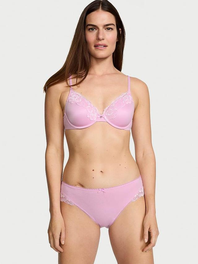 Lightly Lined Full-Coverage Lace-Trim Bra Product Image