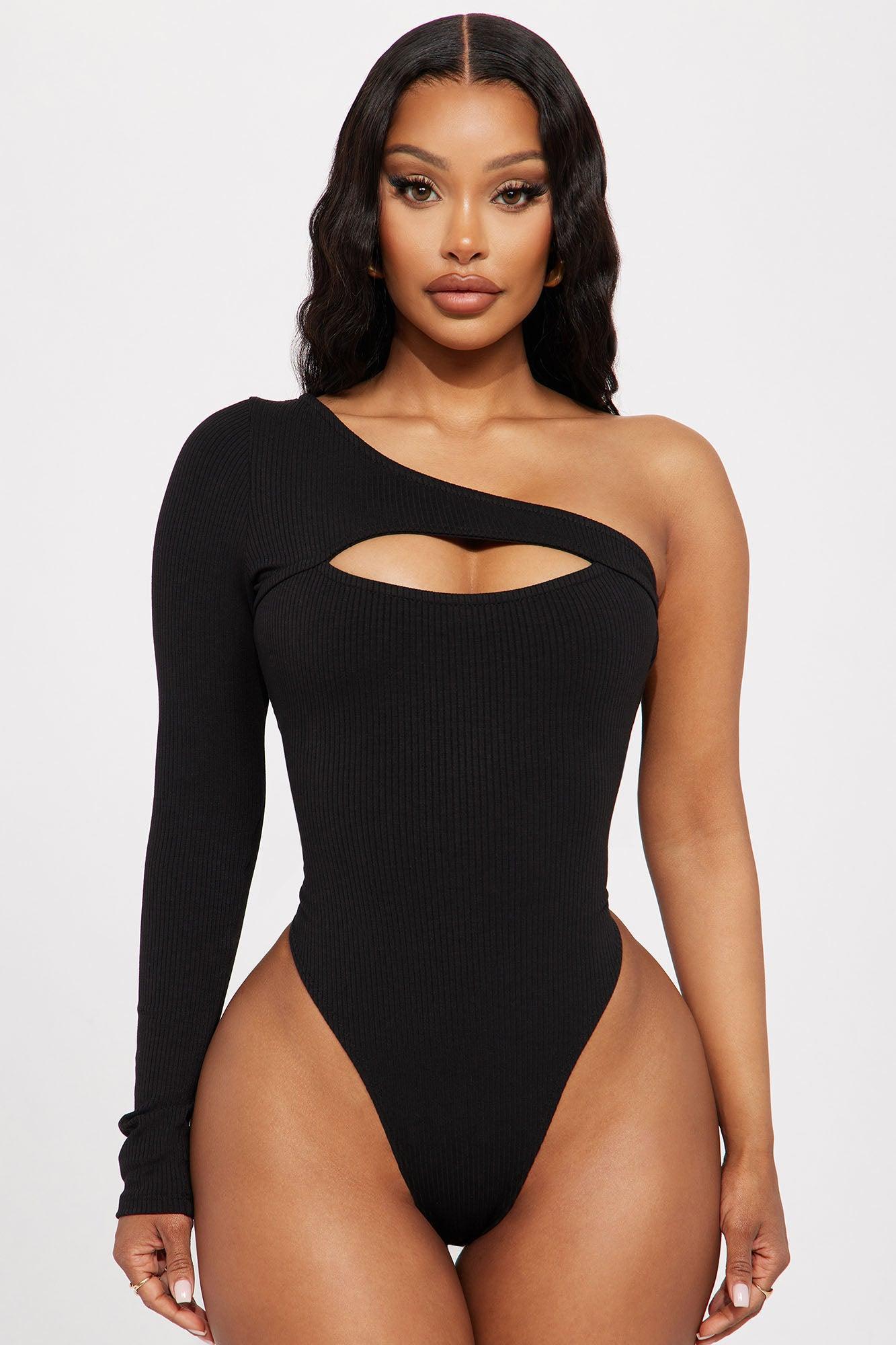 She's All That One Shoulder Bodysuit - Black Product Image