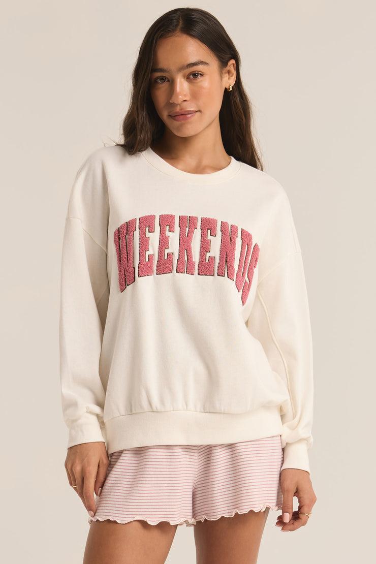 Oversized Weekends Sweatshirt Product Image