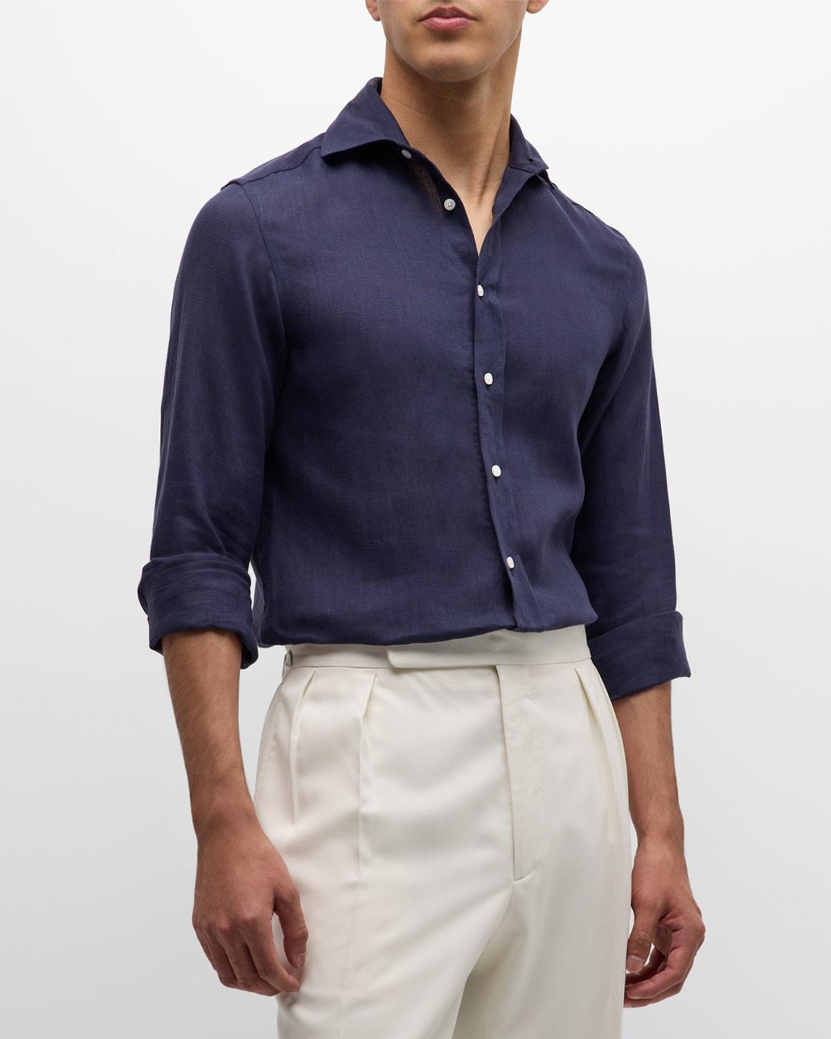 Mens Serengeti Linen Button-Front Shirt Product Image