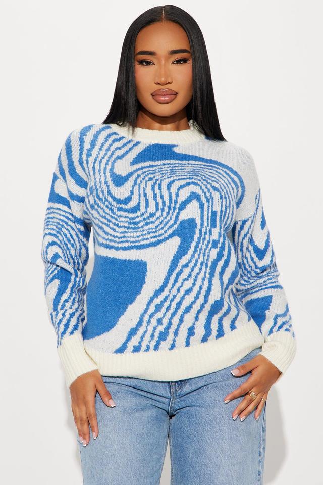 In A Trance Sweater - Blue/combo Product Image