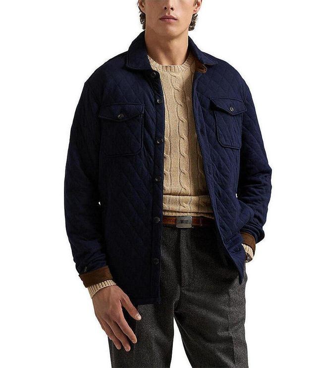 Polo Ralph Lauren Long Sleeve Quilted Double-Knit Jersey Overshirt Product Image