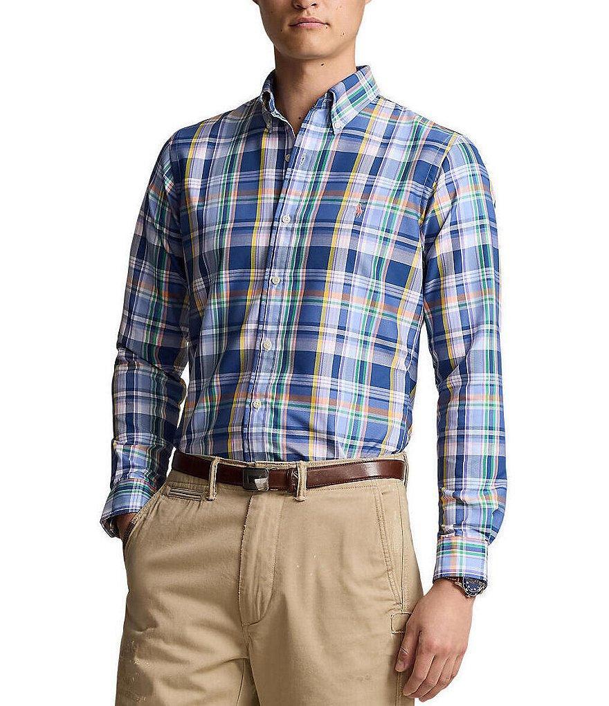 Polo Ralph Lauren Classic Fit Plaid Oxford Long-Sleeve Woven Shirt Product Image