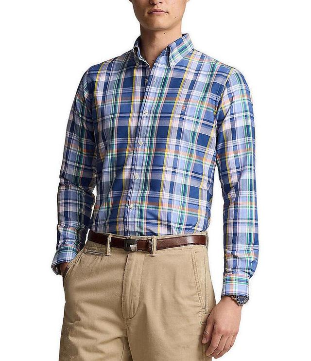 Polo Ralph Lauren Classic Fit Plaid Oxford Long-Sleeve Woven Shirt Product Image