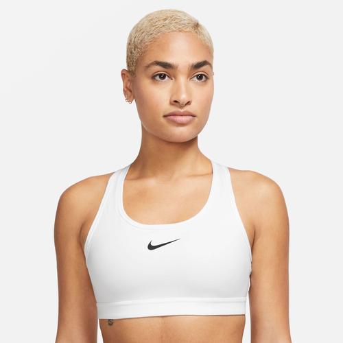 Womens Nike Swoosh Medium Support Padded Sports Bra White Stone Pink Product Image