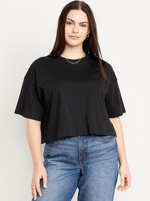 Vintage Oversized Crop T-Shirt Product Image