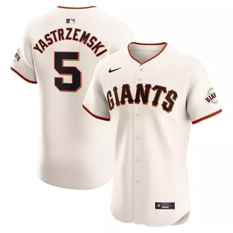 Mens Nike Mike Yastrzemski Cream San Francisco Giants Home Elite Player Jersey Product Image