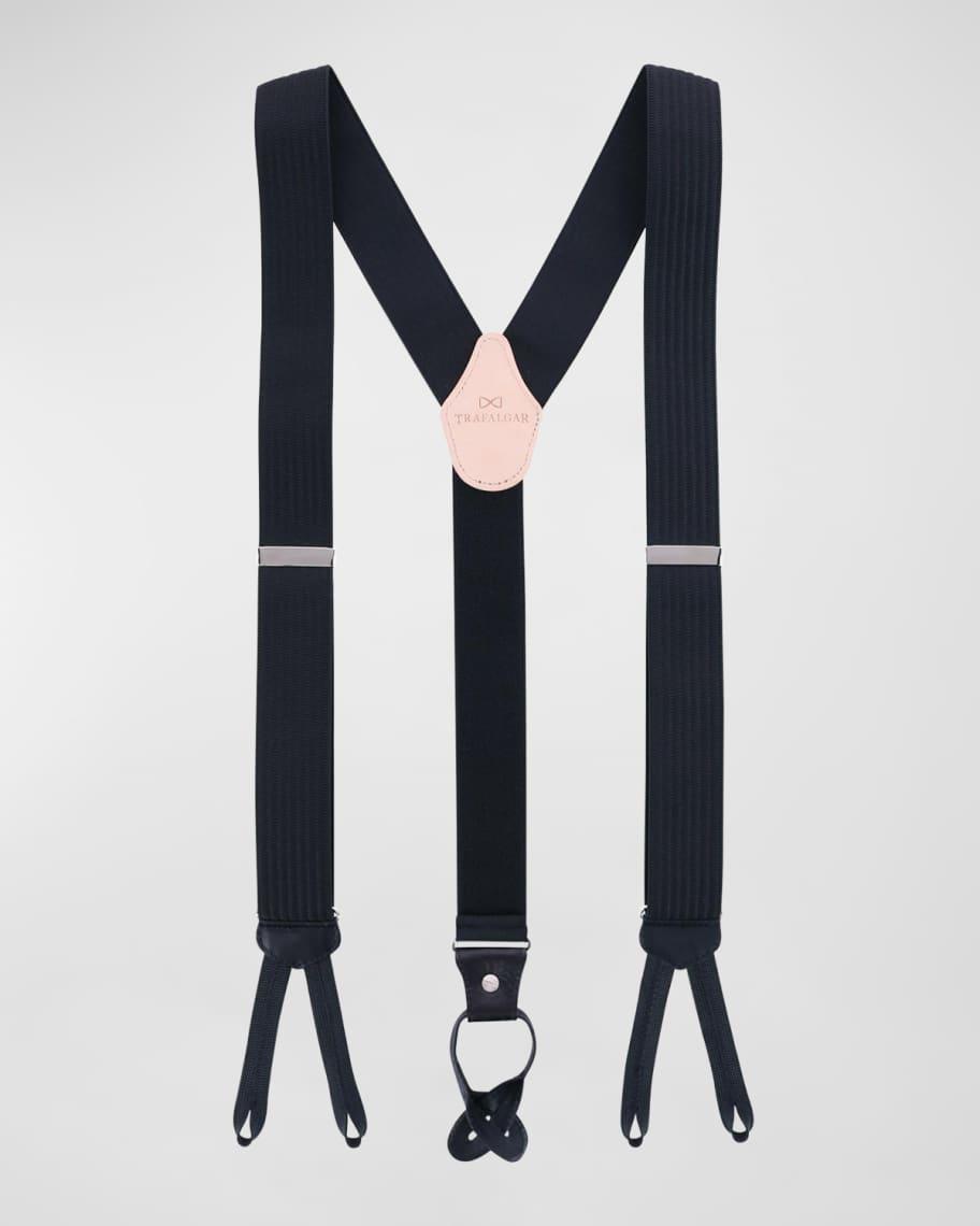 Men's Regal Silk and Leather Suspender Braces Product Image