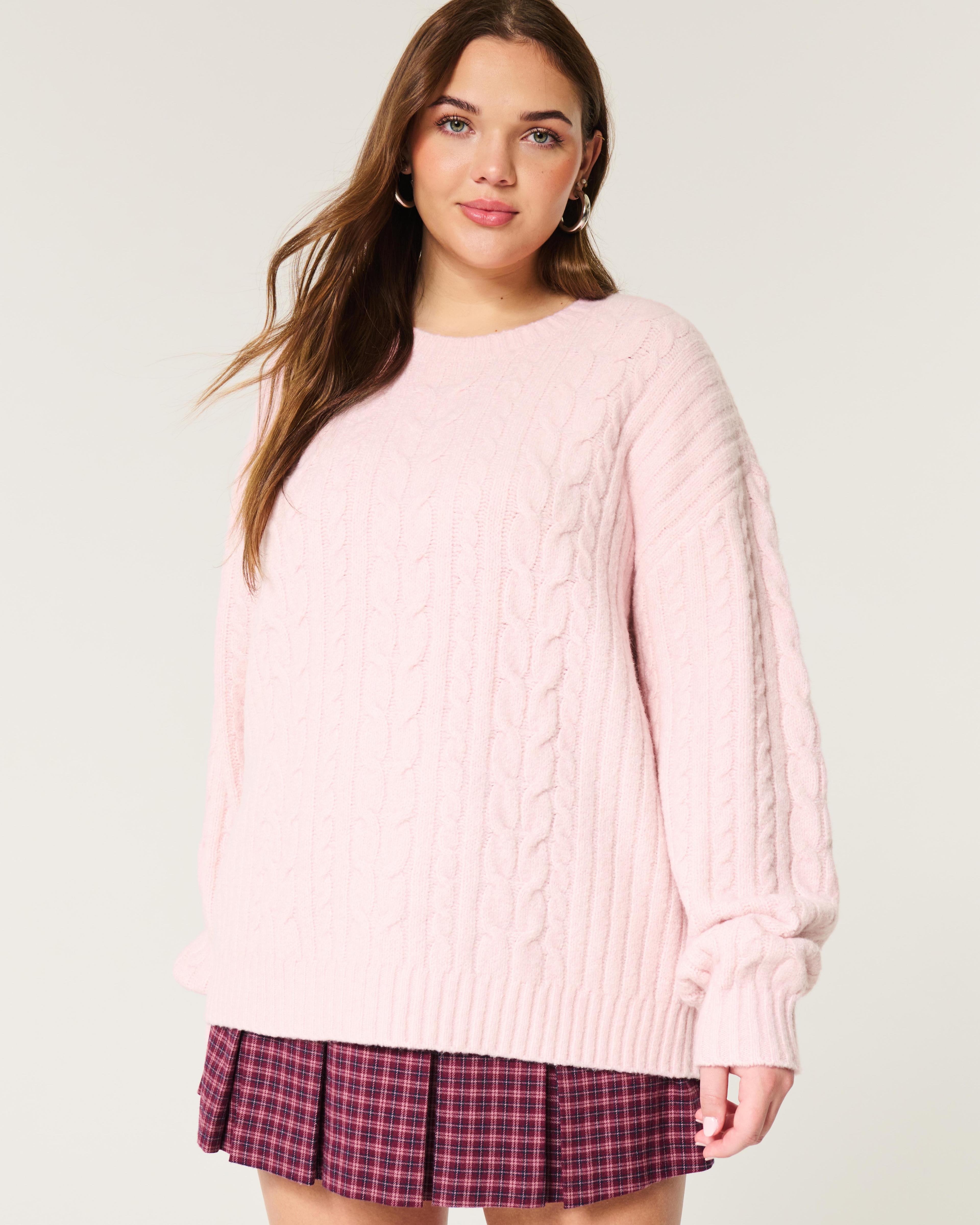 Hollister Comfy Cloud Cable-Knit Crew Sweater Product Image