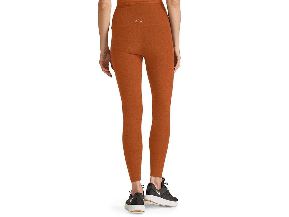 Beyond Yoga Spacedye Caught In The Midi High-Waisted Legging (Warm Clay Heather) Women's Casual Pants Product Image