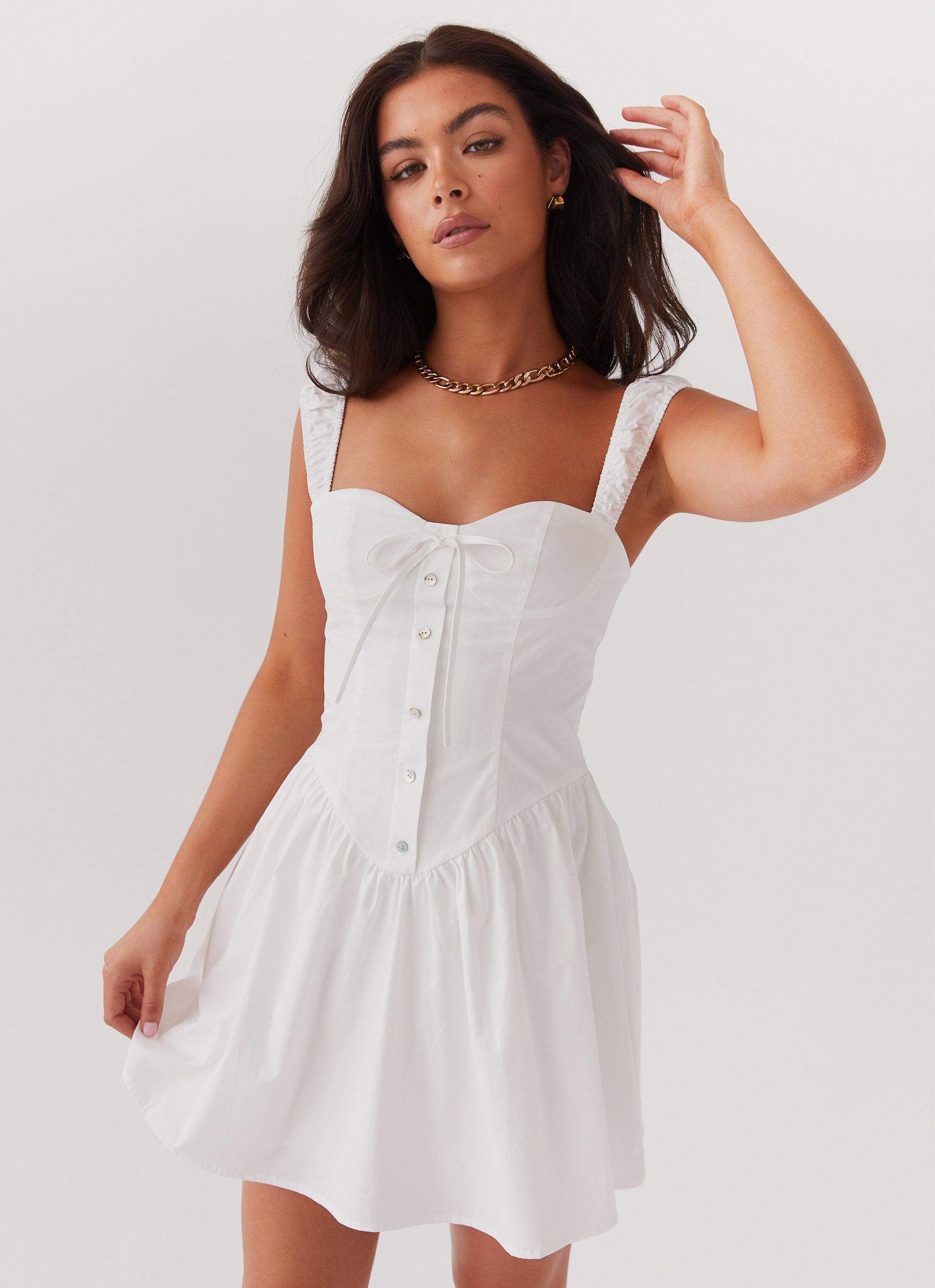 Rebel Heart Corset Dress - White Product Image