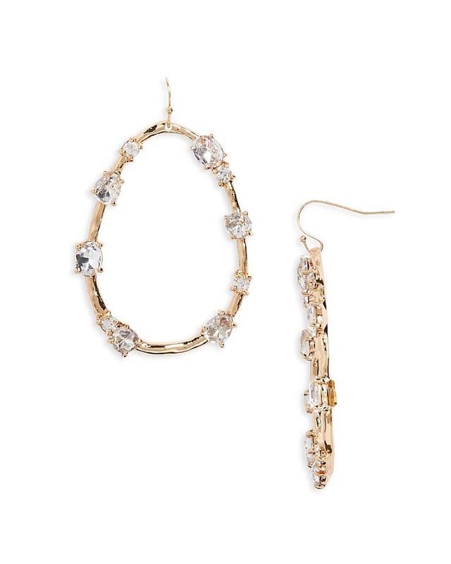 Womens Gold-Plated & Glass Crystal Drop Earrings Product Image