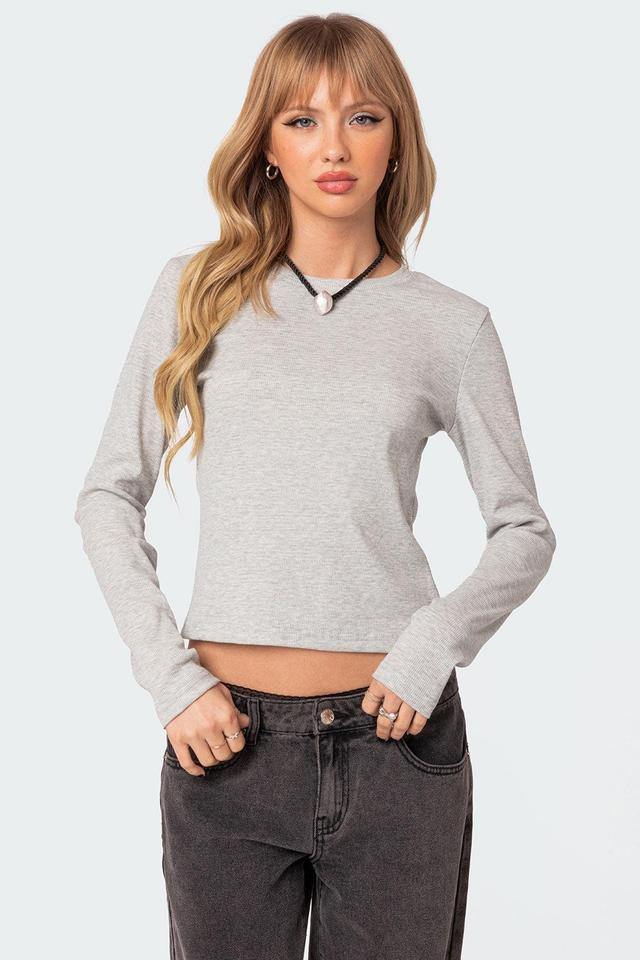 Marny Long Sleeve Waffle Top Product Image